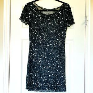 Black Sheer Constellation Dress